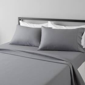 Amazon Basics 841710108019 4 Piece Deluxe Microfiber Bed Sheets Full Dark Gray