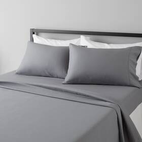 Amazon Basics 844178028752 Microfiber 4-piece Bed Sheet Set Queen Dark Gray