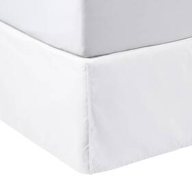 Bs1-wht-qn Amazon Basics Lightweight Pleated Wrinkle Resistant Fade Queen Bright White