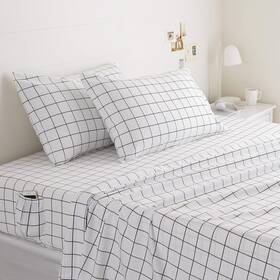 Ss9-ful-blg Amazon Basics Soft Microfiber 4-piece Bed Sheet Set With Elastic Side Pockets