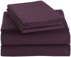 Amazon.com Pinzon By Amazon Heavyweight Cotton Flannel Sheet Set Queen Aubergine 841710115017