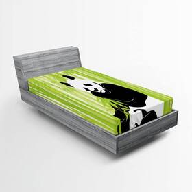 18628 Ambesonne Panda Fitted Sheet Bear In Bamboo Forest Jungle Oriental Nature 18628 Ambesonne Panda Fitted Sheet Bear In Bamboo Forest Jungle Oriental Nature