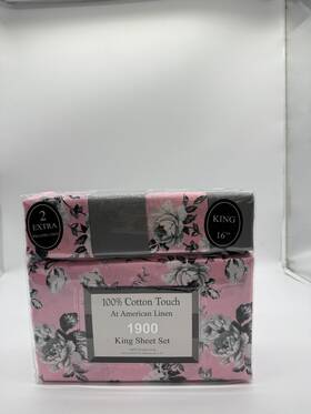 American Linen 008953711547 100% Cotton Touch At 6pcs King Sheet Set 1900tc 16 Inch American Linen 008953711547 100% Cotton Touch At 6pcs King Sheet Set 1900tc 16 Inch