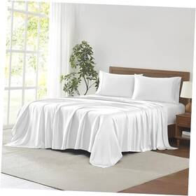 10400tcf-wht-ck Amrapur Overseas 100% Tencel Lyocell 4-piece Sheet Set 400 Thread Count California King White