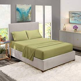 18-6pc-k-sage Anili Mili Vend 1800 Collection 4-piece Bed Sheet Set With Bonus Pillowcases King