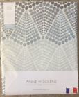 Anne De Solene France Flocon Blue Givre King Flat Sheet