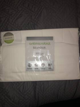 Antimicrobial 191790044647 Silvadur 6pc King Size Sheet Set 800tc Color White Nip