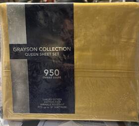 Aq Textiles 191790011144 Grayson Collection 950 Thread Count Cotton Blend 4-pc Sheet Set - Queen Jewel