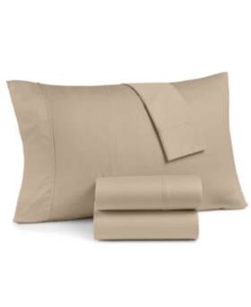 Aq Textiles 191790011830 Grayson 950 Thread Count 4-pc. Extra Deep Sheet Set - Queen Taupe