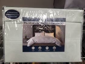 Aq Textiles 191790073517 Platinum 1800 Thread Count Cotton And Polyester Queen Sheet Set Green