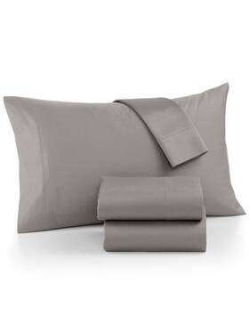 25002103082aqt Aq Textiles Gray Solid 700 Thread Count Queen Sheet Set