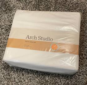 Arch Studio 194137219647 Cotton Sateen 3pc. Sheet Set Twin Xl Color White - New Org 60