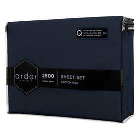 Ss4007nvyqb Ardor 2500 Tc Sheet Set Navy - Queen