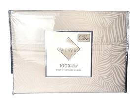Art Of The Weave 191790065550 1000 Tc Cotton Blend Sheet Set Feathers Cal-king Tan 200