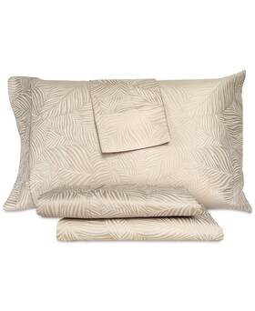 28202104020aqt Art Of The Weave Feather 1000 Tc Cotton Sateen Blend King Size Sheet Set 200