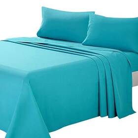 Artall 951390929218 Soft Microfiber Bed Sheet Set 4-piece With Deep Pocket Bedding - Full Teal Artall 951390929218 Soft Microfiber Bed Sheet Set 4-piece With Deep Pocket Bedding - Full Teal