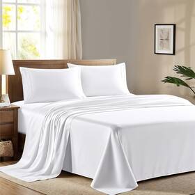 Ashton Sheets 8904429543624 100% Egyptian Cotton Full Size Sheet Set - 600 White
