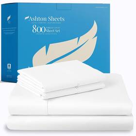 As-ss-800tc-king-white Ashton Sheets 100% Egyptian Cotton King Size - 4 Pc 800 High Thread Count C