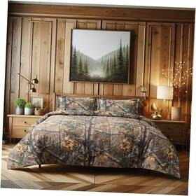 07176100982ac Asiatex Inc Realtree Camo Comforter Set 3 Piece Polycotton Rustic Farmhouse Queen Xtra
