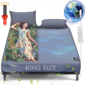 198grey Asmrcap Grounding Sheets King 95% Organic Cotton 5% Pure Silver Fiber Grounde