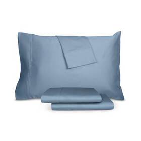 26692105436aqt Austin Home 4-pc Sheet Set Cotton 1000 Thread Count Cal King Med Blue Premium