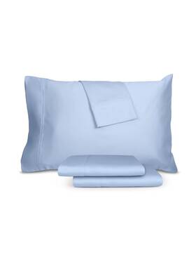 26002103002aqt Austin Home Collection Light Blue Solid 950 Thread Count Queen Sheet Set