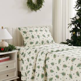 Avanti Linens 021864414093 Spode Christmas Tree Twin Sheet Set