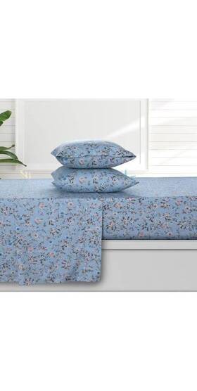 82751901 Azores Home Queen 300 Thread Count Organic Cotton Deep Pocket Printed Sheet Set Carolina