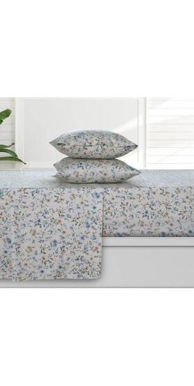82752000 Azores Home Twin Xl 300 Thread Count Organic Cotton Deep Pocket Printed Sheet Set