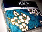 B.u.m Equipment Nip Vintage Authentic Teal Batik Floral Queen Size Sheet Set 042887602472