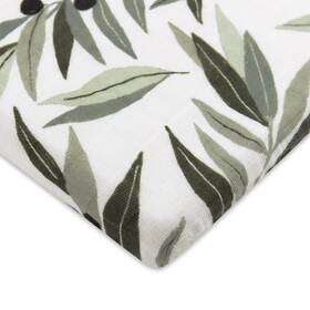 88474883 Babyletto Olive Branches Muslin All-stages Bassinet Sheet