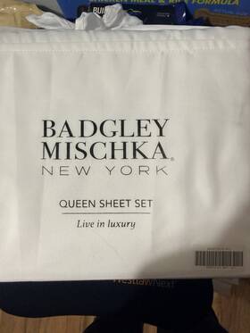 Bmny10124-wq Badgley Mischka New York Queen Sheet Set White Solid Color