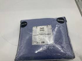 Bmb-comfort2k-blue-q Bamboo Sheet Queen 2000 Series 1 Flat Fitted 4 Pillowcases Blue Bmb-comfort2k-blue-q Bamboo Sheet Queen 2000 Series 1 Flat Fitted 4 Pillowcases Blue