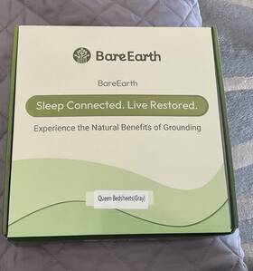 Bare Earth 850078882097 Queen Grounding Bed Sheet Gray New Bare Earth 850078882097 Queen Grounding Bed Sheet Gray New