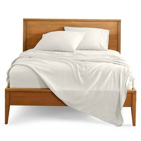 80632629 Bare Home Full Xl Warm White 4 Piece Ultra-soft Double Brushed Sheet Set By