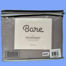 Bare Home 812228033537 2pk Fitted Twin Extra Long Premium Microfiber Bottom Sheet Grey