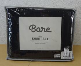 Bare Home 812228037481 Twin Xl Microfiber Sheet Set Black Ultra-soft 3-piece