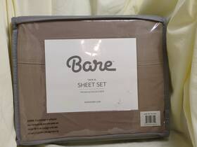 Bare Home 840105703716 Ultra-soft Microfiber Sheet Set Twin Xl Light Gray Taupe