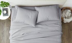 Basics 196901143042 Kaycie Gray Twin Xl 4pc Sheet Set Ultra Soft Microfiber - Light