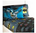 Batman Sheet Set Full Size Guardian Speed Super Hero Sheets 2 Pillowcases Blue 608042608101