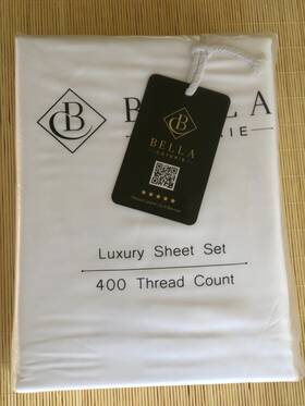 Bc Bella Coterie 850020822355 Luxury Sheet Set 400 Thread Count White Split King New Bc Bella Coterie 850020822355 Luxury Sheet Set 400 Thread Count White Split King New