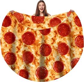 Dz15153-6 Bcareself Pizzas Blanket Adult Kdis Size 2.0 Double Sided 60 Inches Scarlet