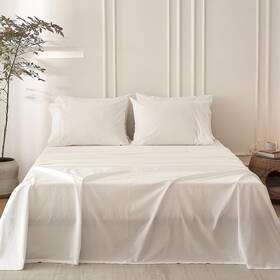 Bdear 717019801497 6ps Linen Like Bedding Sheet Sets Off White Queen Size Cotton Set Oek Bdear 717019801497 6ps Linen Like Bedding Sheet Sets Off White Queen Size Cotton Set Oek