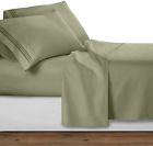 Bdsssn18twv3u3l-cc-18-triple-t-sge-fba Clara Clark Premier Collection Bed Sheet Twin Single Size Sage Bdsssn18twv3u3l-cc-18-triple-t-sge-fba Clara Clark Premier Collection Bed Sheet Twin Single Size Sage