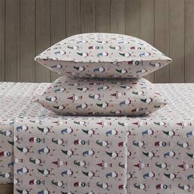Bearpaw 735732184376 Full Sheets 4-piece Cotton Flannel Bedding With Matching Pillowcases Brus