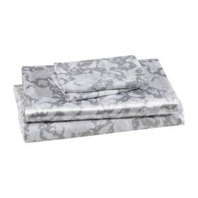 Beatrice Home Fashions 048986902734 100% Luxury Satin Polyester Sheet Set King Marble Beatrice Home Fashions 048986902734 100% Luxury Satin Polyester Sheet Set King Marble