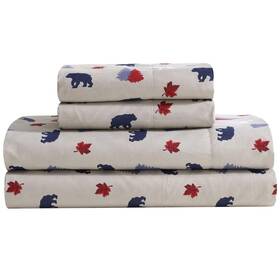Beatrice Home Fashions 048986918308 Cozy Cabin 4-piece Queen Microfiber Bedding Sheet Set With Deep Pockets Rusti