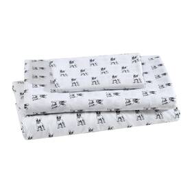 Beatrice Home Fashions 655385025508 Printed Microfiber Sheet Set Soft Comfortable Easy Care Includes 1 Fitted S
