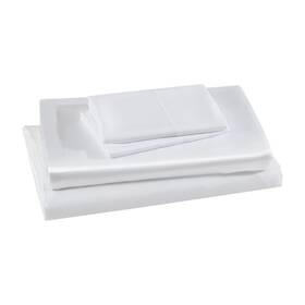 Beatrice Home Fashions 655385942508 100% Luxury Satin Polyester Sheet Set Full White
