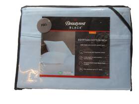 Beautyrest 086569375711 Full Size Black Egyptian Cotton 1000 Thread Count Dream Blue